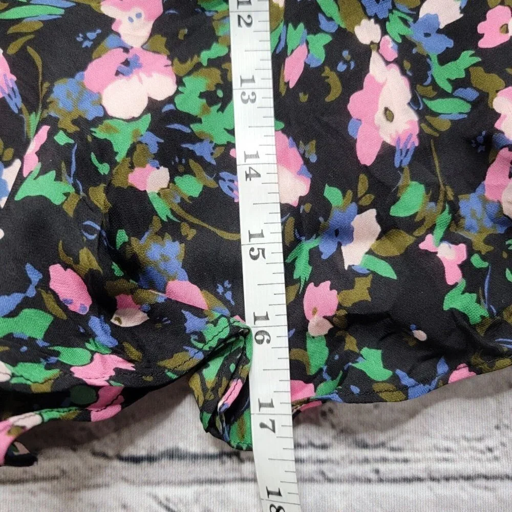 Veronica Beard Violet‎ Painted Ruched 100% Silk Mini Skirt Size 8